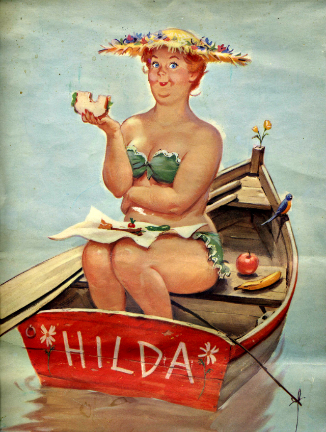 Hilda, la pin up plus size nata dalla matita di Duane Bryers